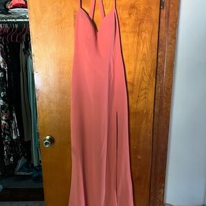 Azazie Pink Spaghetti Strap Sundress for Weddings